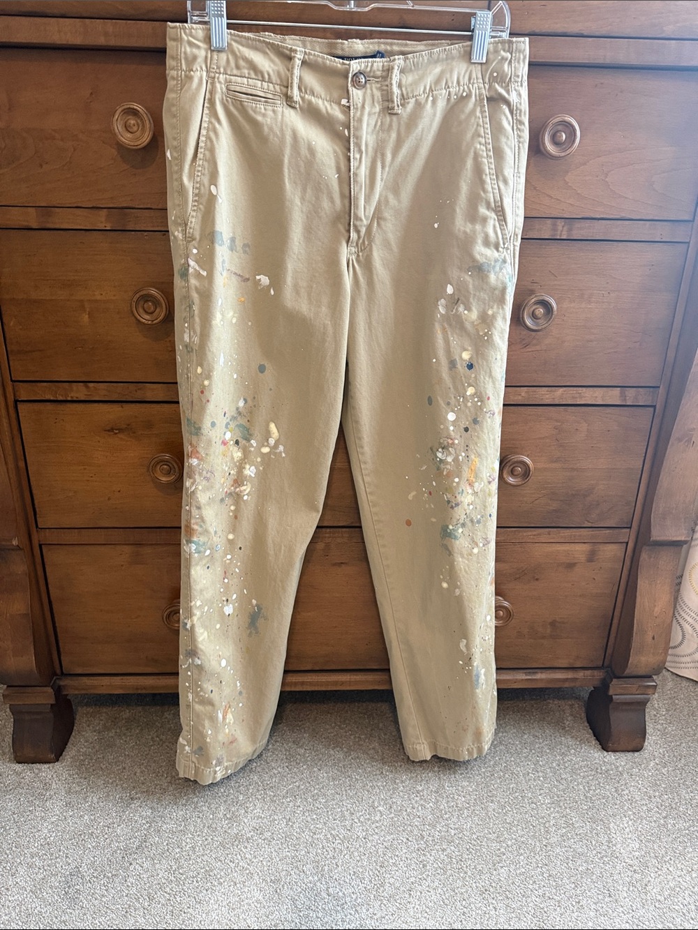 Polo Ralph Lauren Khaki paint splatter-Pants